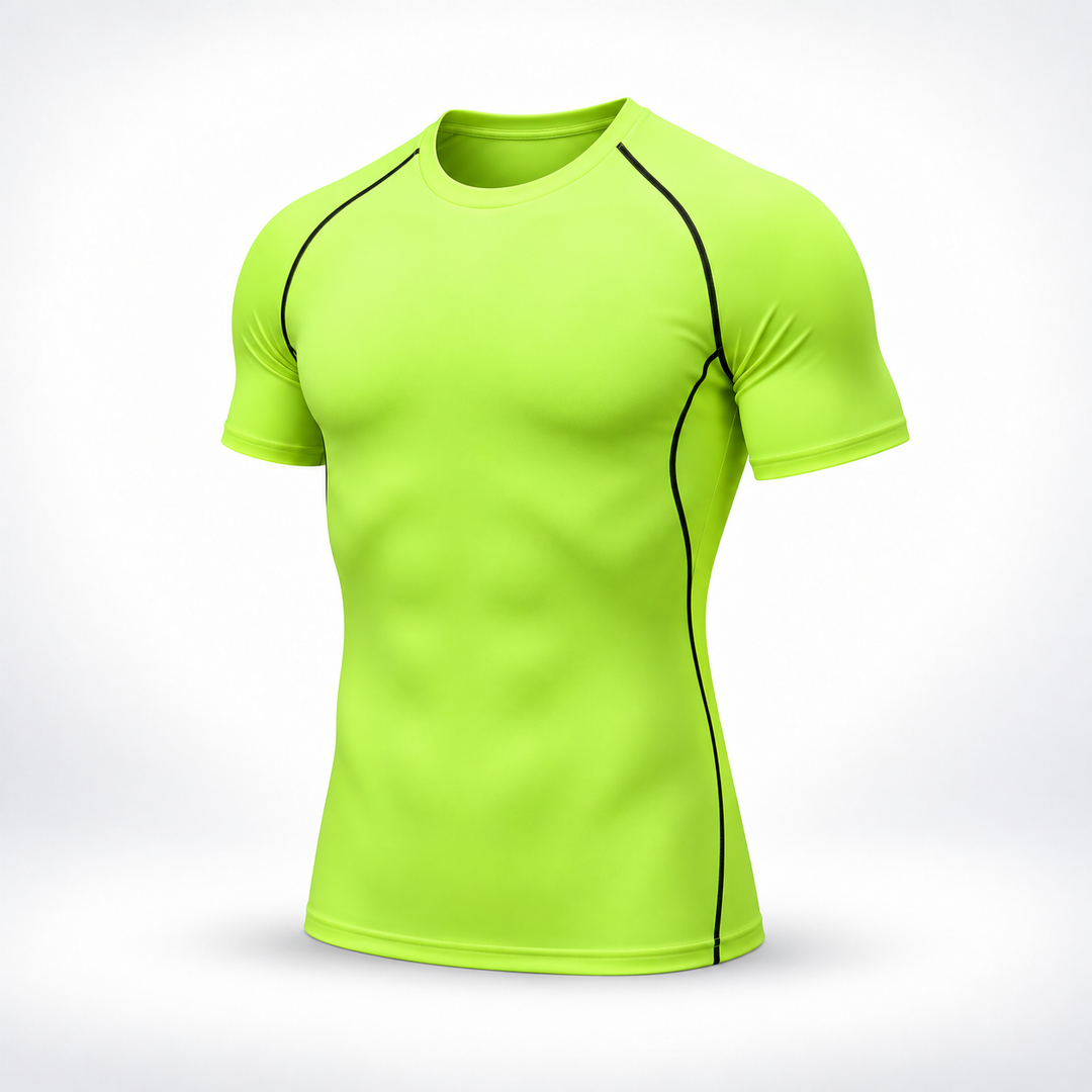 Langlebiges Herren Kompressionsshirt, schnelltrocknend & feuchtigkeitsregulierend. Für lange Workouts.