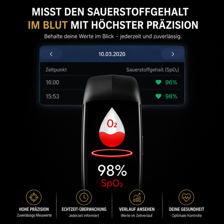 Unisex Sportuhr & Aktivitätstracker; ideal für Fitness-Tracking und Vitalwerte-Überwachung.