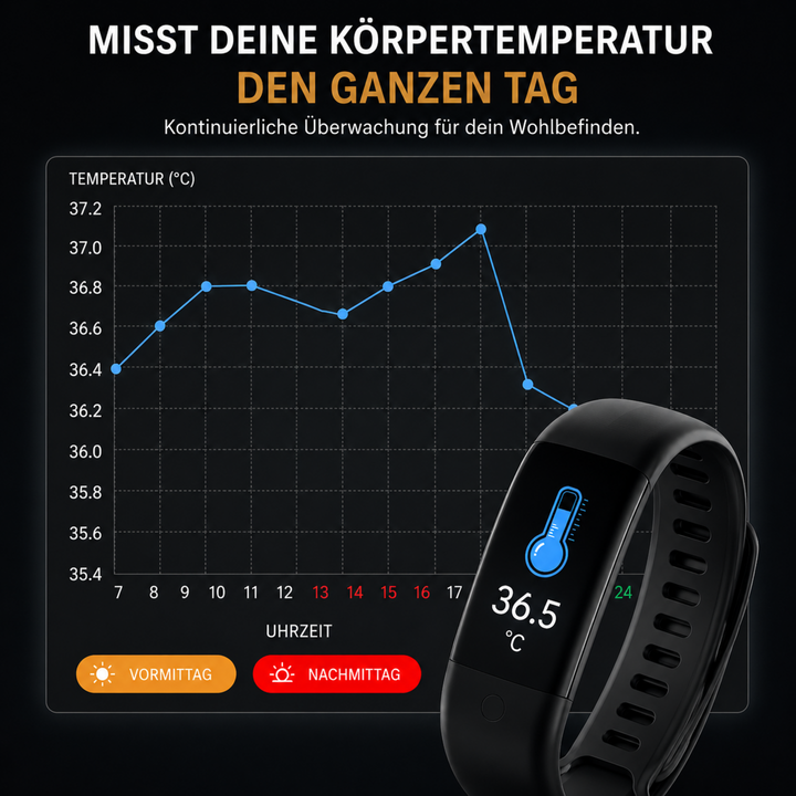 Unisex Fitness-Tracker mit Herzfrequenz- & Schlaf-Tracking; Gesundheits-Smartwatch.