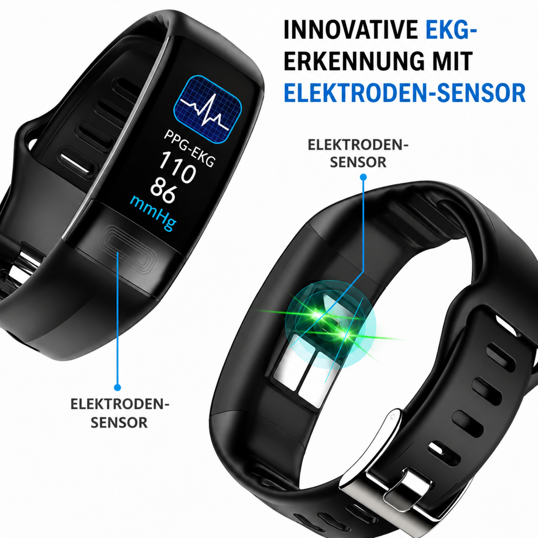 Akkurater Pulsmesser & Blutdruckmessung; Gesundheits-Smartwatch für tägliche Vitalwerte.