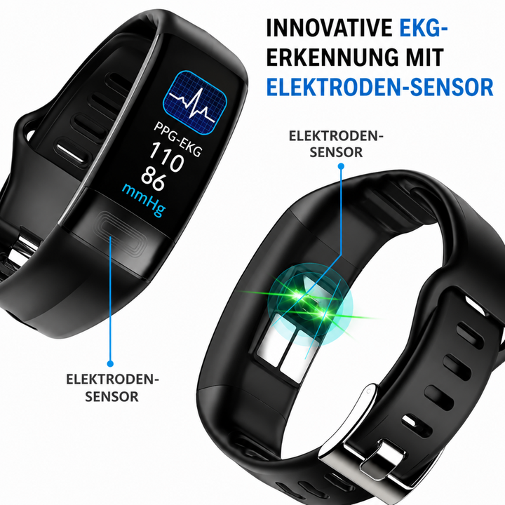 Akkurater Pulsmesser & Blutdruckmessung; Gesundheits-Smartwatch für tägliche Vitalwerte.