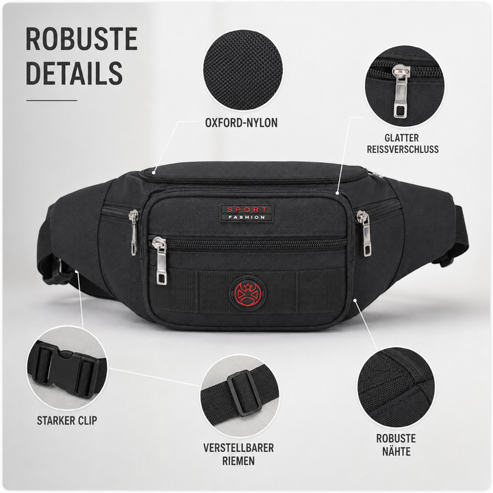 Leichte Unisex Schultertasche mit verstellbarem Gurt, wasserdicht, für Reisen & Stadt.