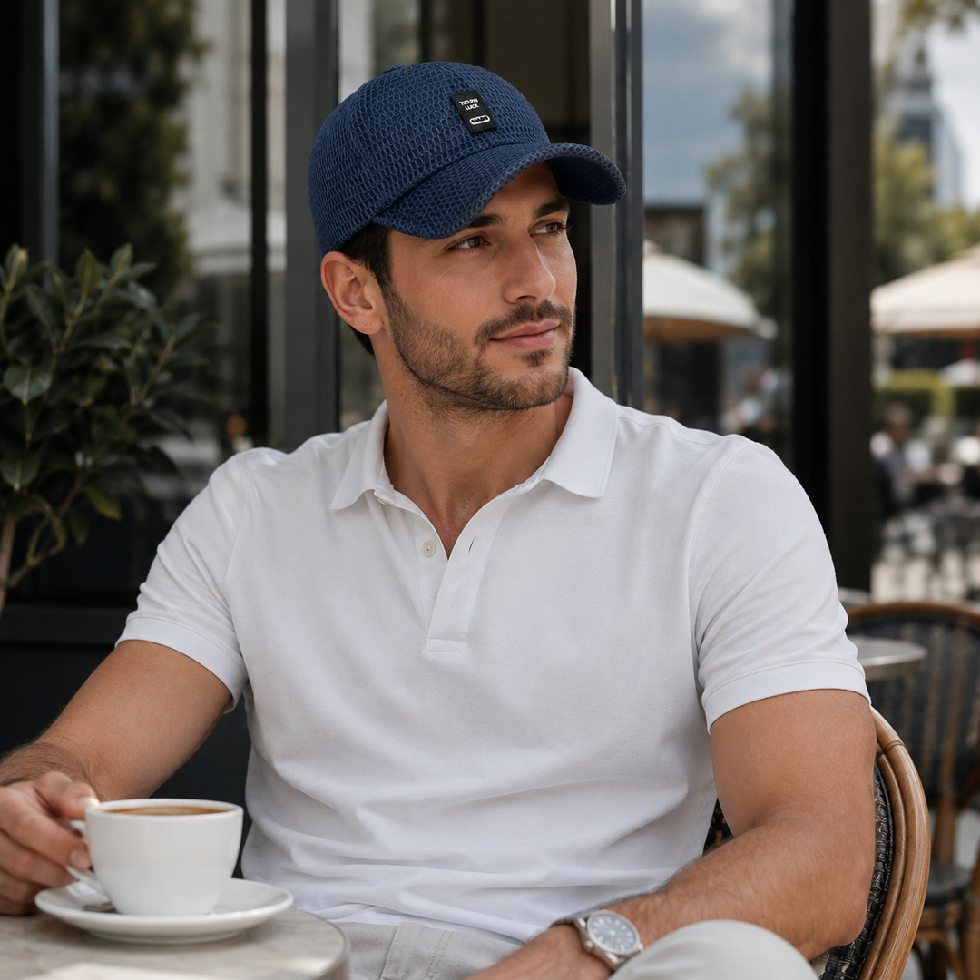 Unisex Mesh-Kappe, verstellbarer Snapback, atmungsaktiv, perfekt für Sommer-Sport.