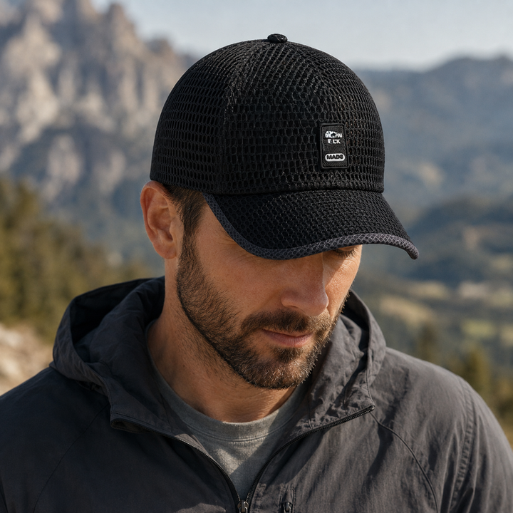 Unisex atmungsaktive Mesh-Snapback-Kappe für Sport & Freizeit. [[lstfy-media:1]]