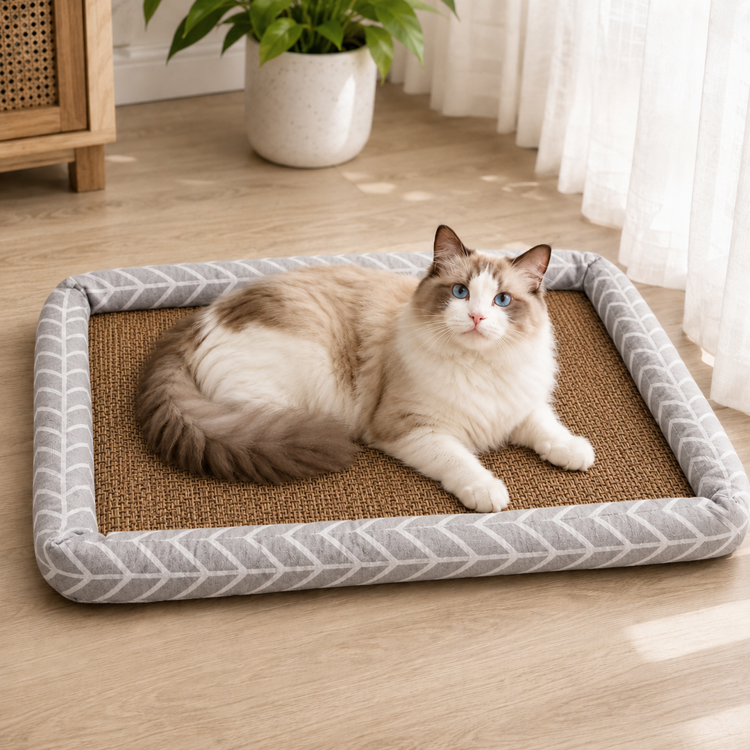 Kühlendes Haustierbett für Hunde & Katzen, perfekt für entspannte Sommertage. Weich & atmungsaktiv.