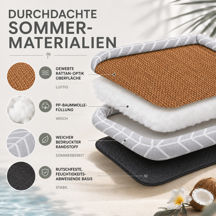 Effektive Kühlmatte für Haustiere, ideal für Hunde & Katzen gegen die Sommerhitze. Weich & kühlend.