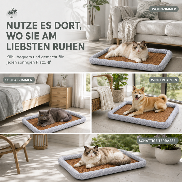 Kühlmatte für kleine Hunde, bietet Entspannung und angenehme Abkühlung an heißen Sommertagen.