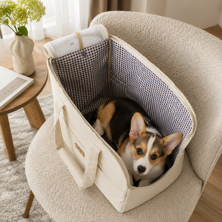 Autositz für kleine Hunde, ideal für Chihuahua, Yorkshire Terrier. Sicherer Booster-Sitz für Autofahrten.