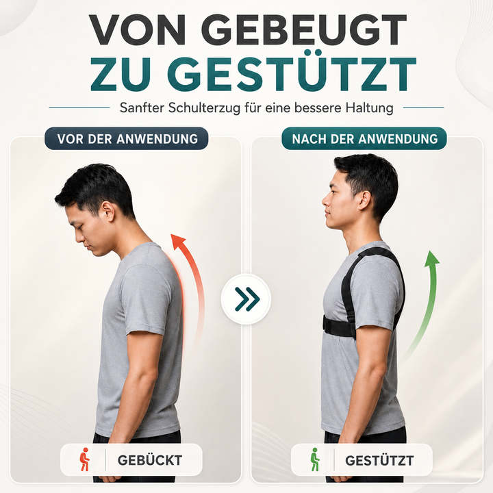 Atmungsaktive Unisex Bandage zur Haltungskorrektur, stützt Rücken und Schultern für Komfort.