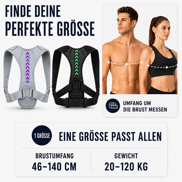Schulter-Rücken-Haltungskorrektur, unisex, für eine gerade und gesunde Körperhaltung.