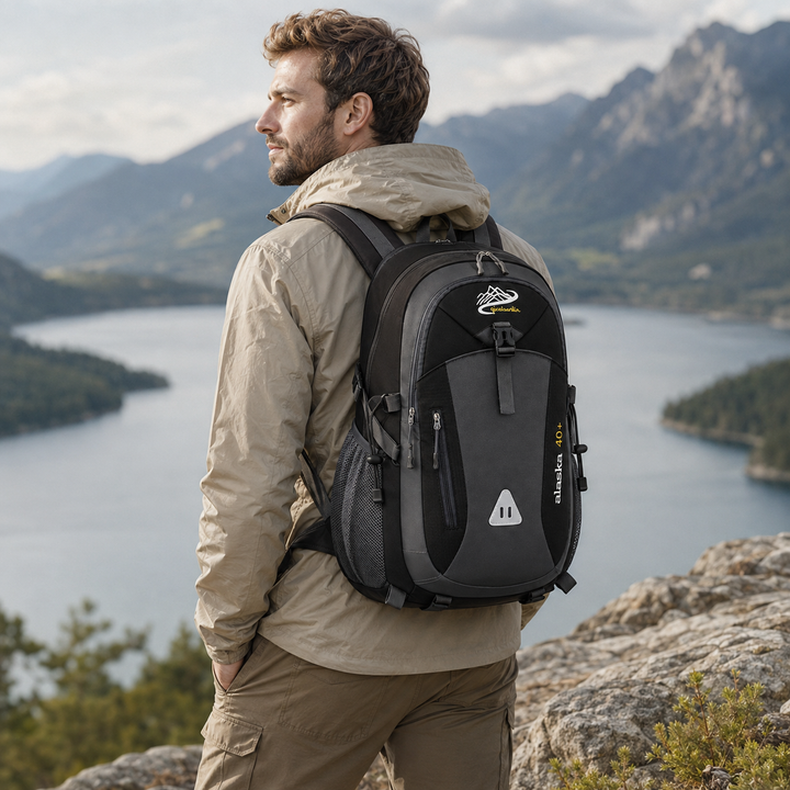 Unisex 40L Mehrkammer-Wanderrucksack aus wasserdichtem Oxford-Stoff, ideal für Wandern & Trekking.