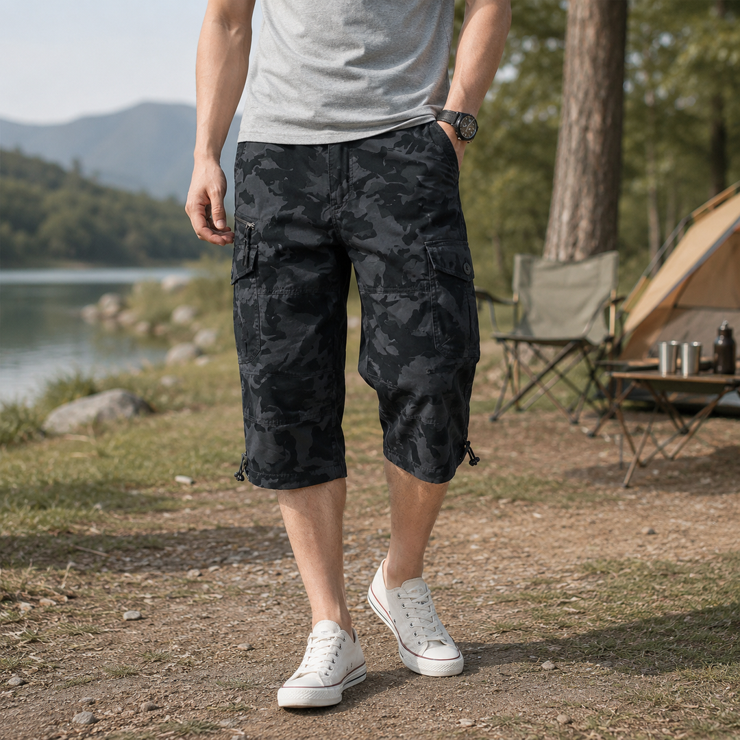 Herren Activewear Cargo-Capri-Shorts, perfekt für Sport, Wandern und Camping. Vielseitig.