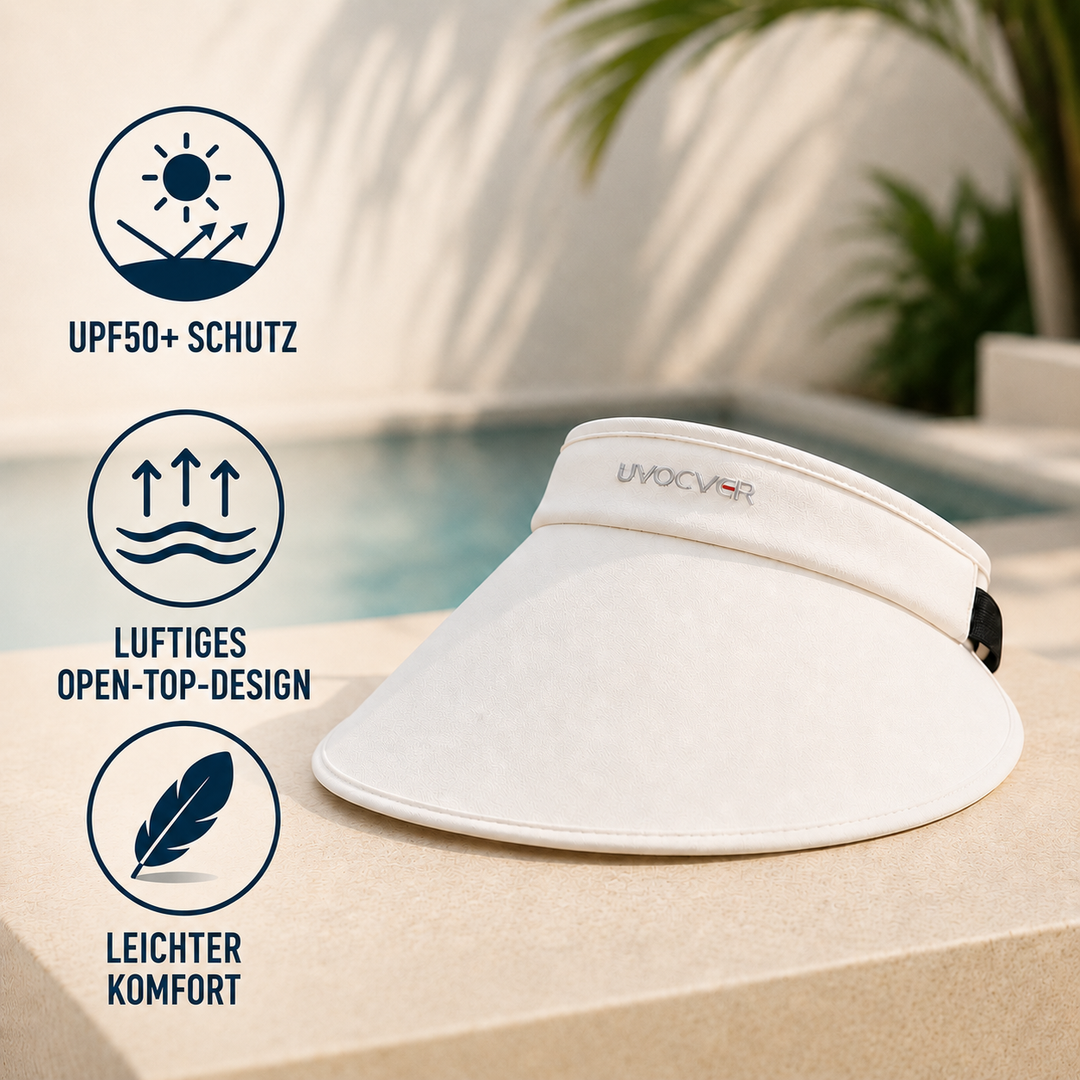 Eleganter Damen-Sonnenschirm mit breiter Krempe & UV-Schutz. Perfekter Sommerhut für Freizeit & sonnige Tage.