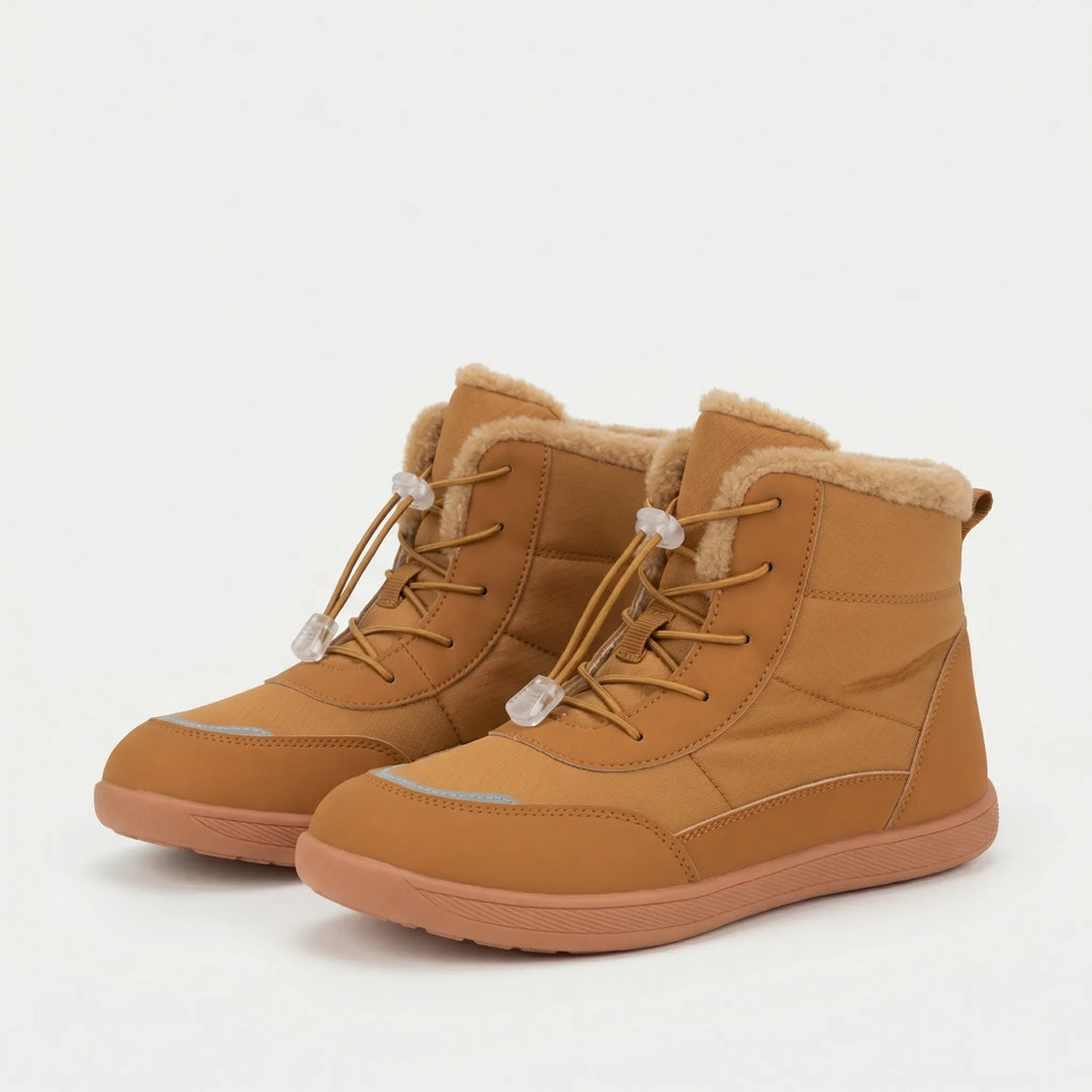 Modischer Damen Knöchelschuh, warm gefüttert, wasserdicht für optimalen Tragekomfort im Winter.