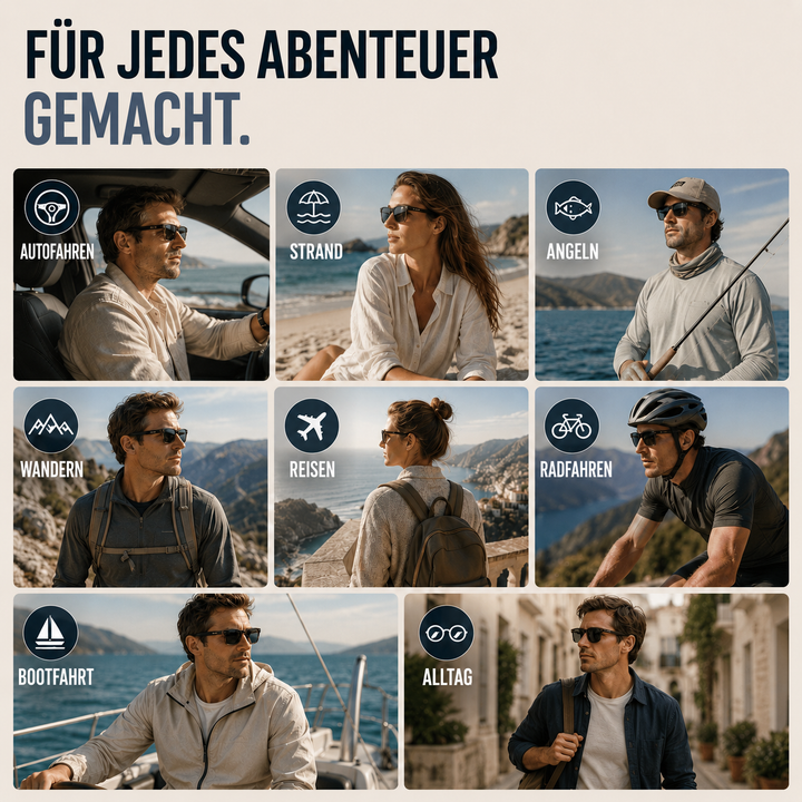 Schildpatt Sonnenbrille unisex, eckig, polarisiert, bietet optimalen UV400 Schutz.