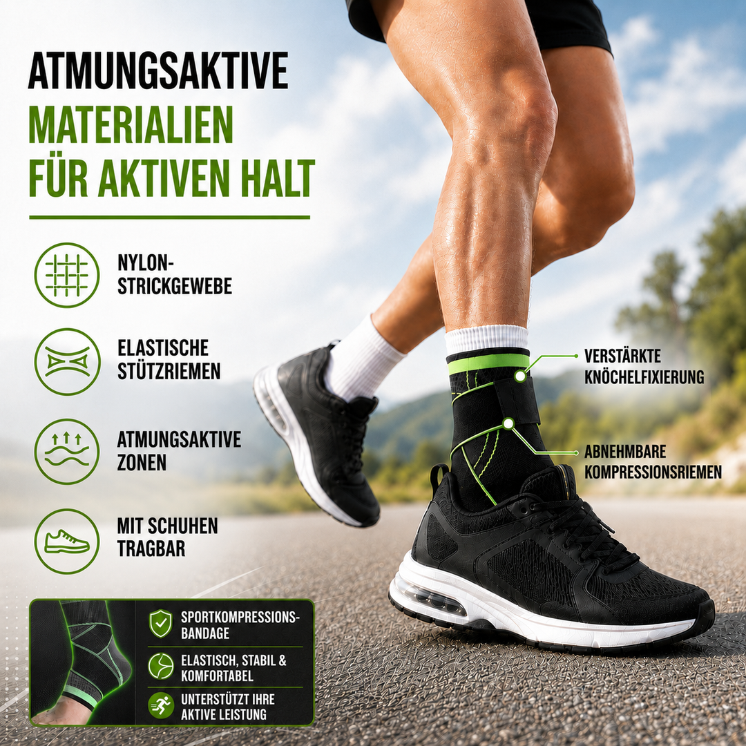 Atmungsaktive Unisex Knöchelbandage für Fitness, Alltag & effektive Stabilisierung.