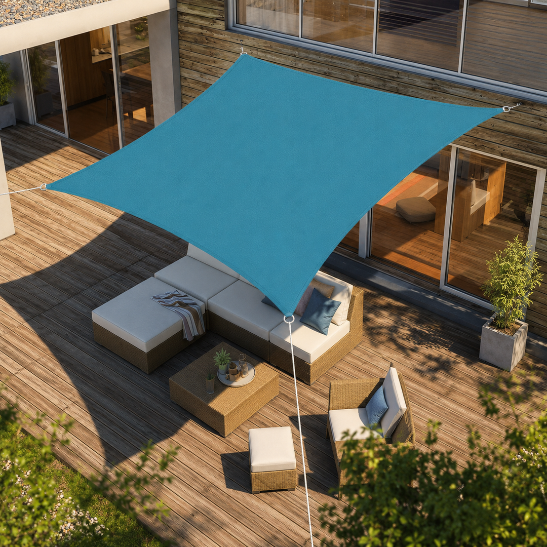 Praktisches Sonnensegel, wasserdicht & wetterfest. Für optimalen UV-Schutz im Garten und Balkon.
