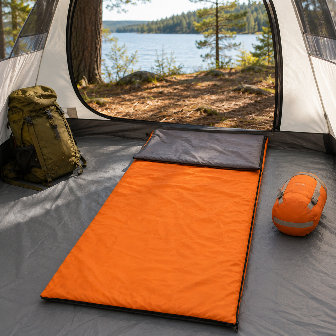 Ultraleichter Umschlag-Schlafsack für Reisen und Outdoor-Abenteuer, perfekt für Camping.