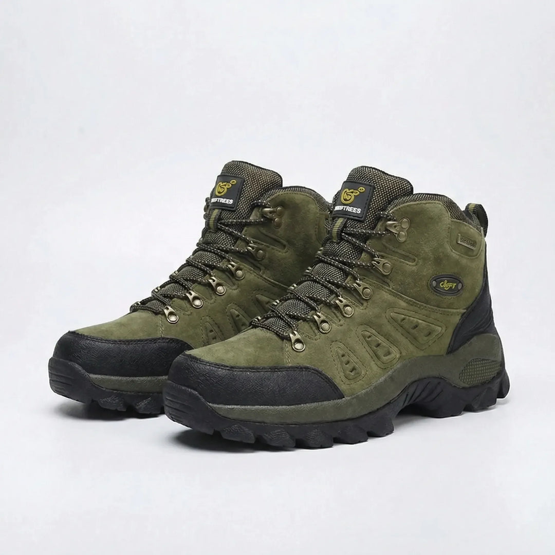 Komfortable Herren Trail-Wanderstiefel, braun, mit fester Knöchelstütze und zuverlässigem Grip.
