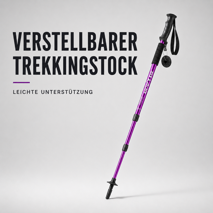 Leichtgewichtige, faltbare Trekkingstöcke aus Aluminium für komfortables Wandern & Camping.