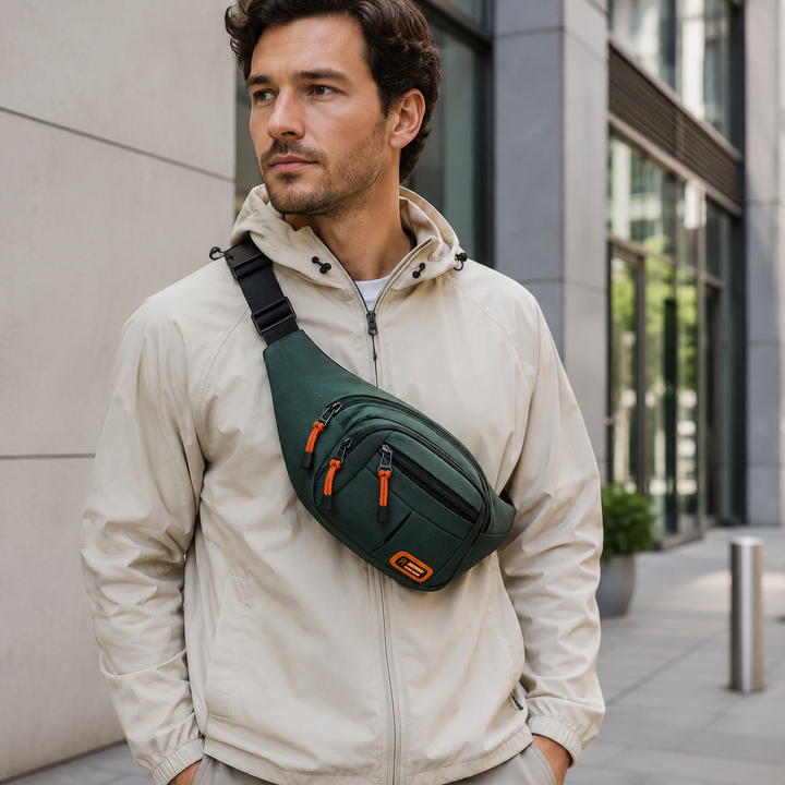 Robuste wasserdichte Hüfttasche, ideal für alle Outdoor-Aktivitäten, Reisen und tägliche Organisation.