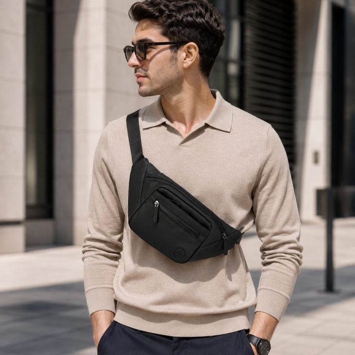 Praktische, wasserdichte Hüfttasche, ein ideales Accessoire für Damen & Herren. Funktionell & sicher.