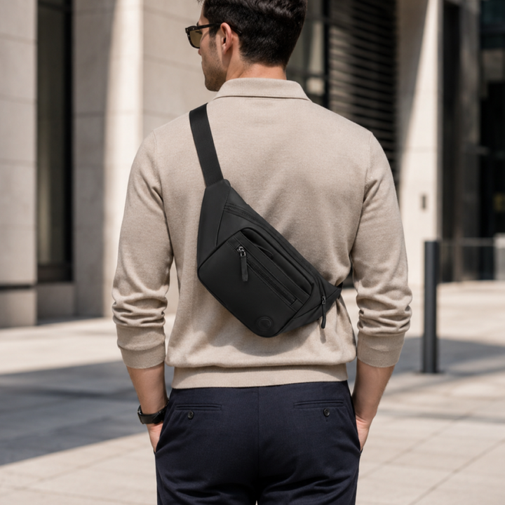 Wasserdichte Hüfttasche für Damen & Herren, ideal für Outdoor, Reisen & Pendeln. Kompakte Bauchtasche.