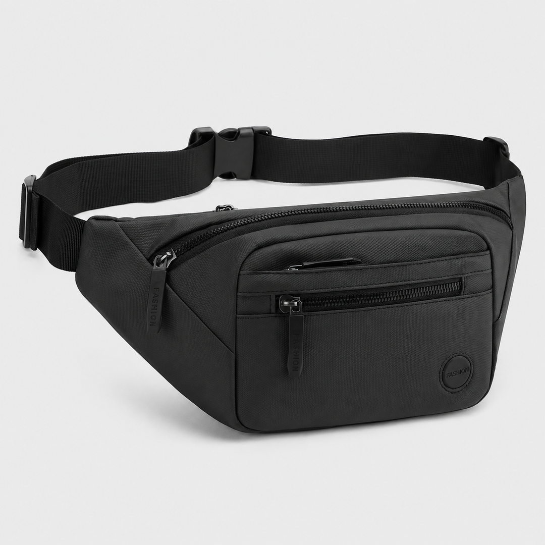 Kompakte, wasserdichte Gürteltasche mit Organisation für Handy, Schlüssel & Wertsachen. Unisex & funktional.