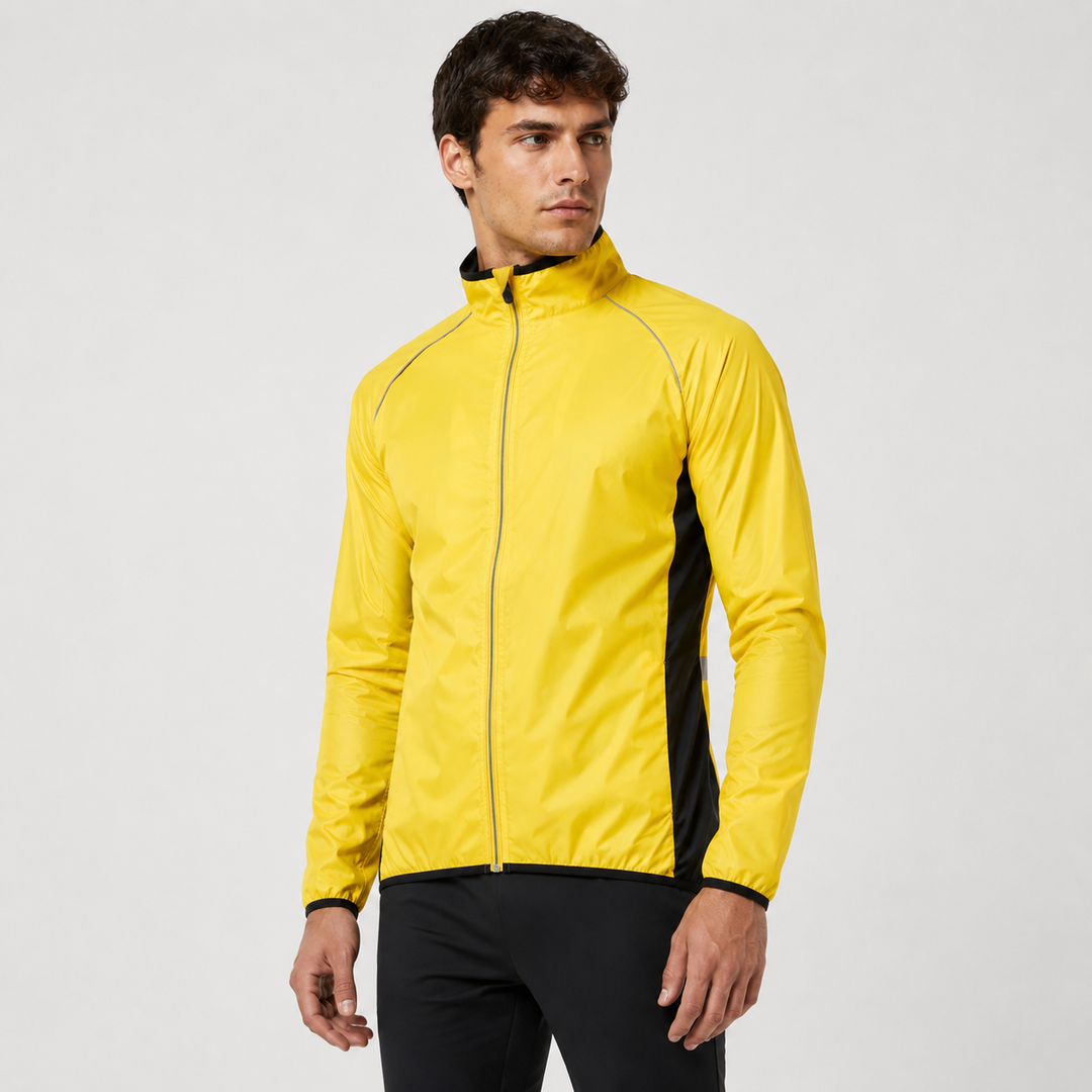 Wind- & wetterfeste Velarun Radjacke für Herren, atmungsaktiv, packbar für alle Radtouren.