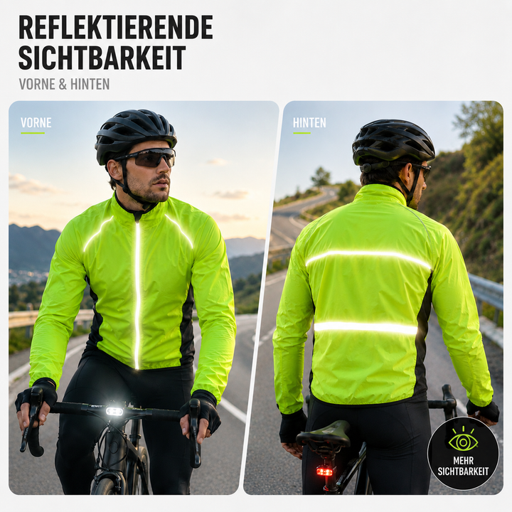 Winddichte Velarun Sportsjacke für Männer, ultraleicht, schützt bei jeder Fahrradtour.