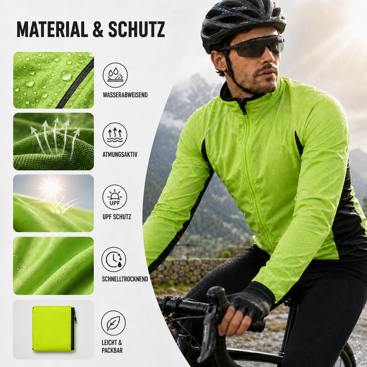 Velarun Fahrradjacke, leicht & winddicht, optimal für Rennrad, Mountainbike & Outdoor-Abenteuer.