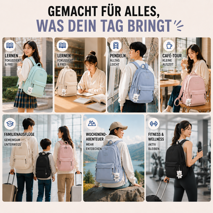Vellora Pendlerrucksack: Geräumig & funktional, für den organisierten Weg zur Arbeit.
