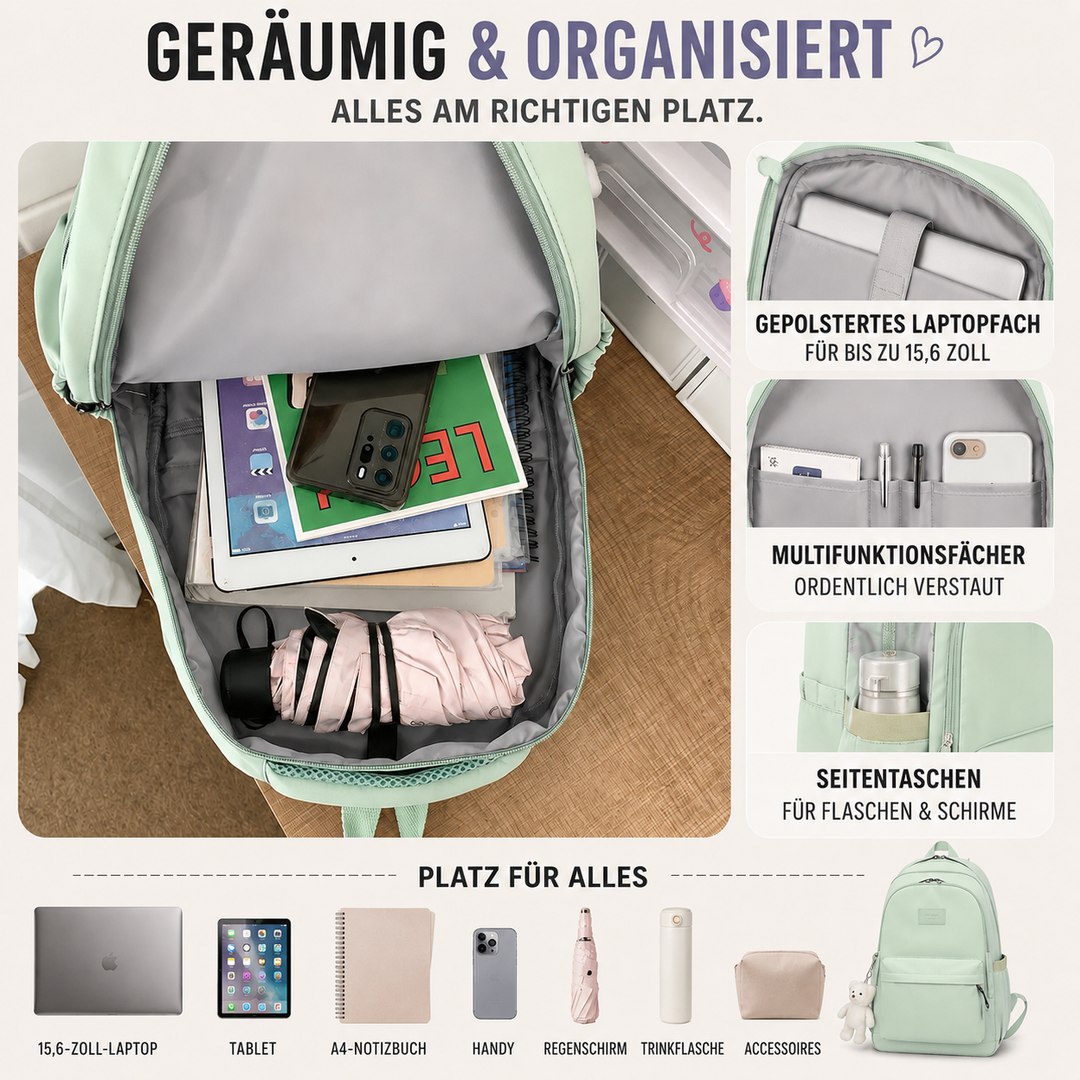 Moderner Vellora Daypack: Großvolumig und stilvoll, ein Hingucker in jeder Situation.