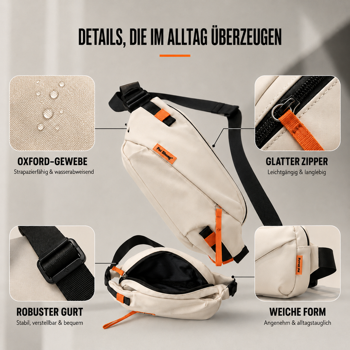 Unisex Brusttasche im Crossbody-Stil, Oxford-Gewebe, idealer Organisator für Wertsachen.