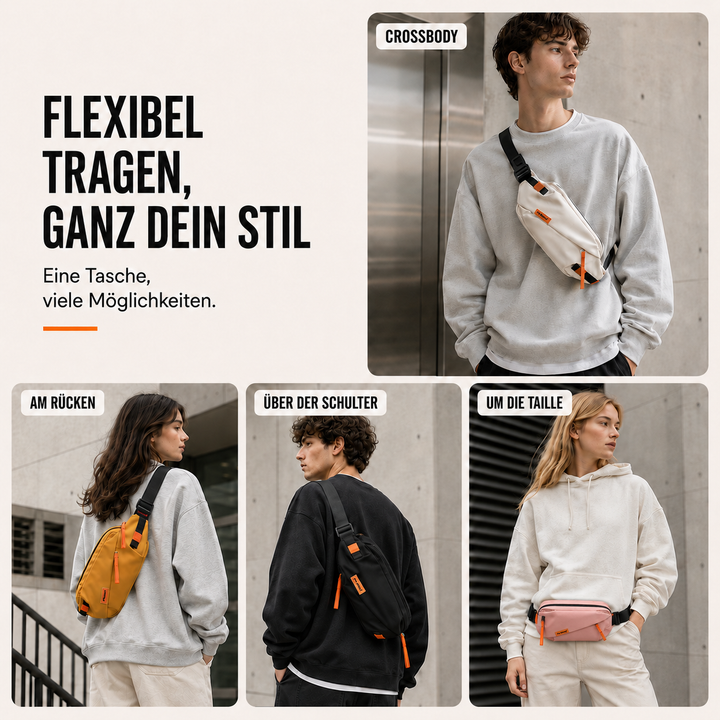Robuste Herren Brusttasche, lässige Umhängetasche für Sport, Freizeit und alltägliche Abenteuer.