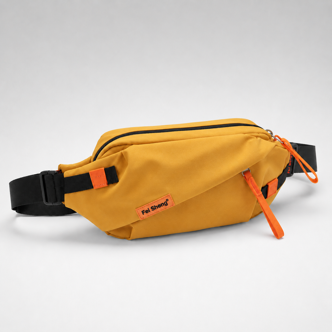 Dunkle Oxford-Gewebe Crossbody-Tasche, praktische Brusttasche für unisex Gebrauch, reisefreundlich.