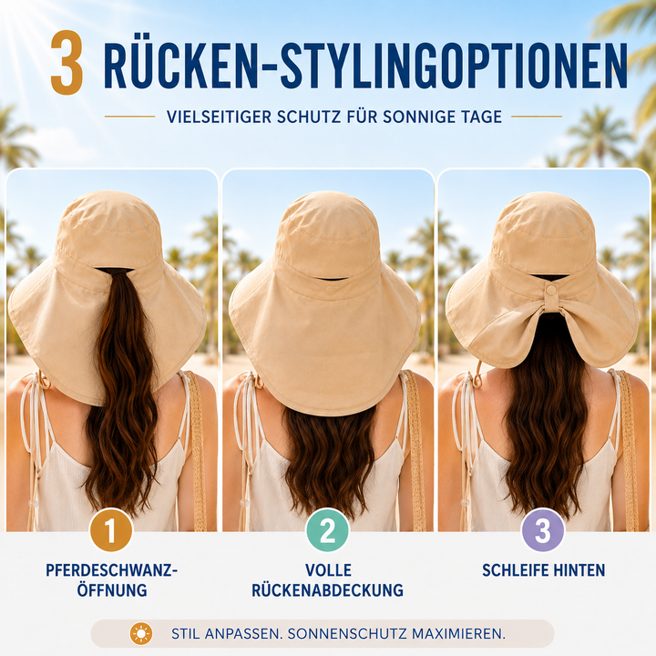 Stilvoller Strandhut Vistara für Damen & Herren. Breitkrempiger Sommerhut, leichter Fischerhut Stil.