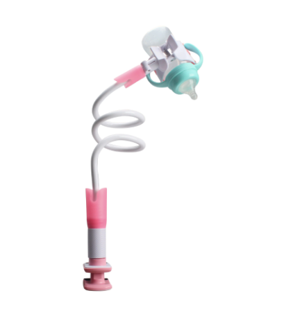 Multifunktionaler freihändiger Babyflaschenhalter, ideal für Zuhause und unterwegs, fördert selbstständiges Füttern.
