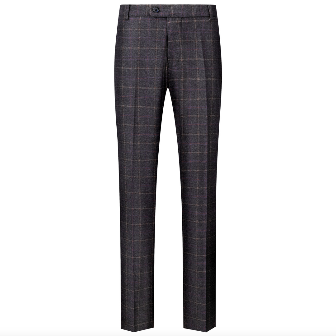Elegante graue Slim Fit Herren Anzughose, ideal für Business-Outfits oder formelle Veranstaltungen. Klassische Herrenmode.