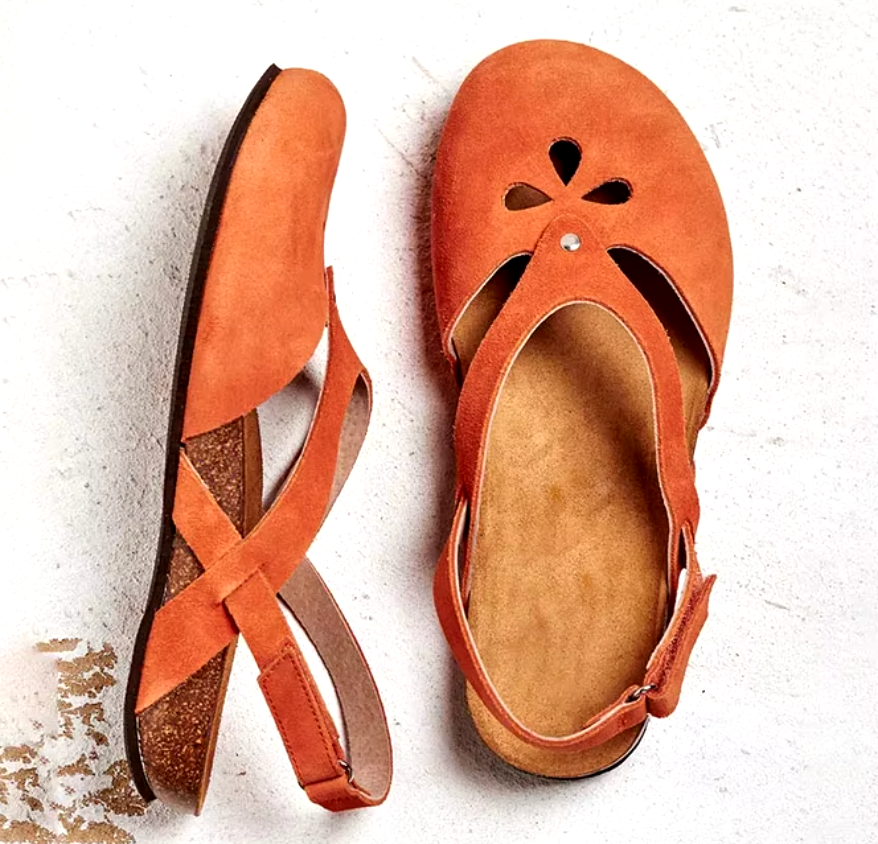 Grüne Damen Orthopädische Sommerschuhe mit Klettverschluss für maximalen Fußkomfort. Atmungsaktiv & rutschfest.