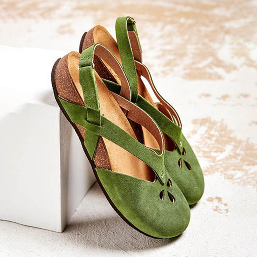 Bequeme dunkelblaue orthopädische Damensandalen, atmungsaktiv und rutschfest für ganztägigen Komfort.