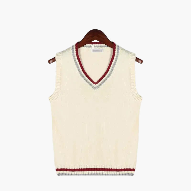 Elegante Herren Strick-Slipover Weste, Business Casual Mode. Bequemer V-Ausschnitt Strickpullover für Freizeit.