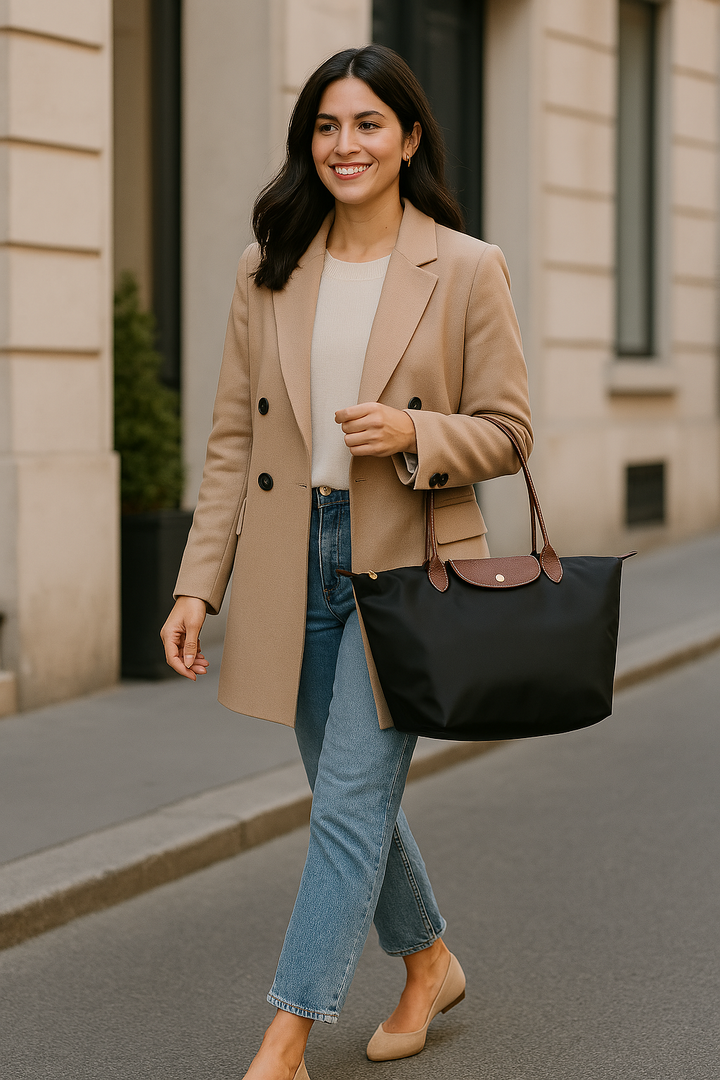 Dunkelblaue Damen Handtasche Celeste, ein stilvolles Accessoire. Perfekt als Businesstasche.