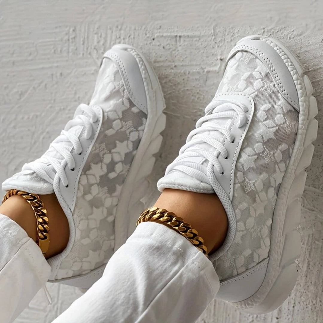 Orthopädische Damenschuhe, sehr bequem, mit atmungsaktivem Material für gesunde und gestützte Füße.