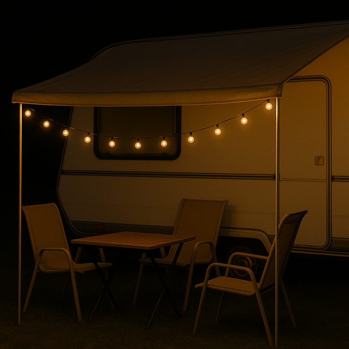 SolarGlow LED-Kristall-Lichterkette für Garten & Camping. Kabellose, wetterfeste Solar-Beleuchtung für den Außenbereich.
