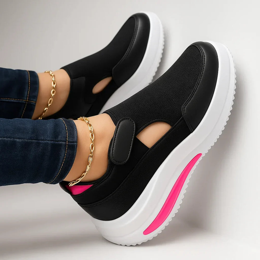 Bequeme Damen Slip-On Komfortschuhe, ideal für Fusspflege und Gelenkentlastung. Einfaches Anziehen.