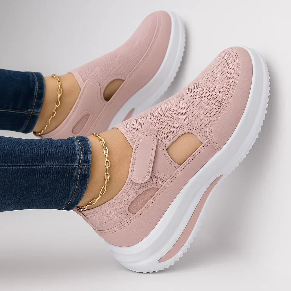 Damen Orthopädische Slip-On Schuhe: atmungsaktiv, rutschfest & unterstützend für Alltag und Sport.