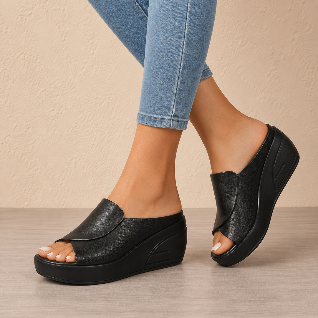 Damen Orthopädische Wedge-Sandalen mit Fussgewölbeunterstützung für sofortigen Komfort und Schmerzlinderung.