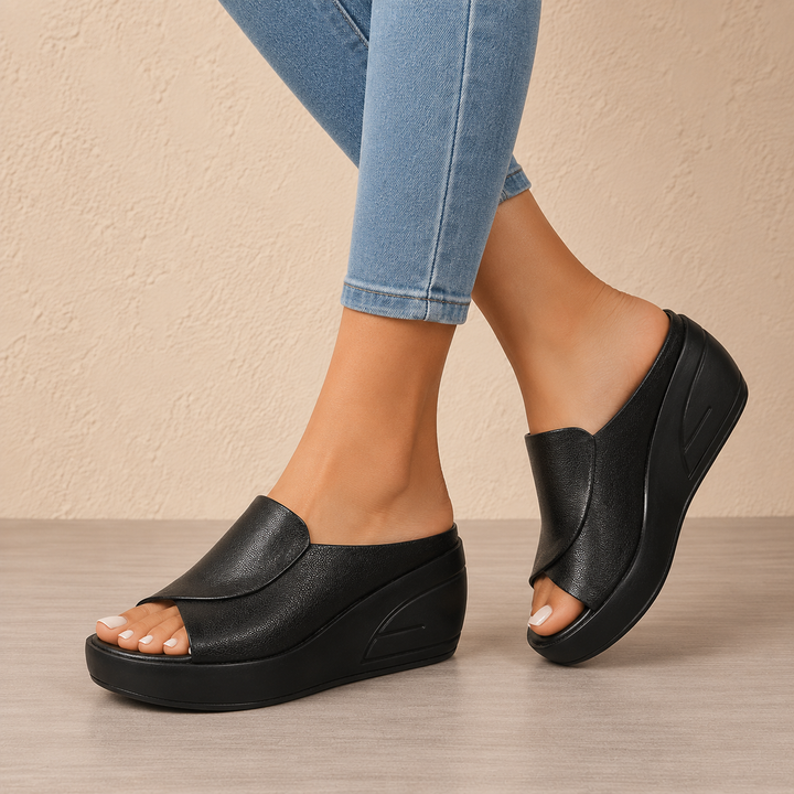 Damen Orthopädische Wedge-Sandalen mit Fussgewölbeunterstützung für sofortigen Komfort und Schmerzlinderung.
