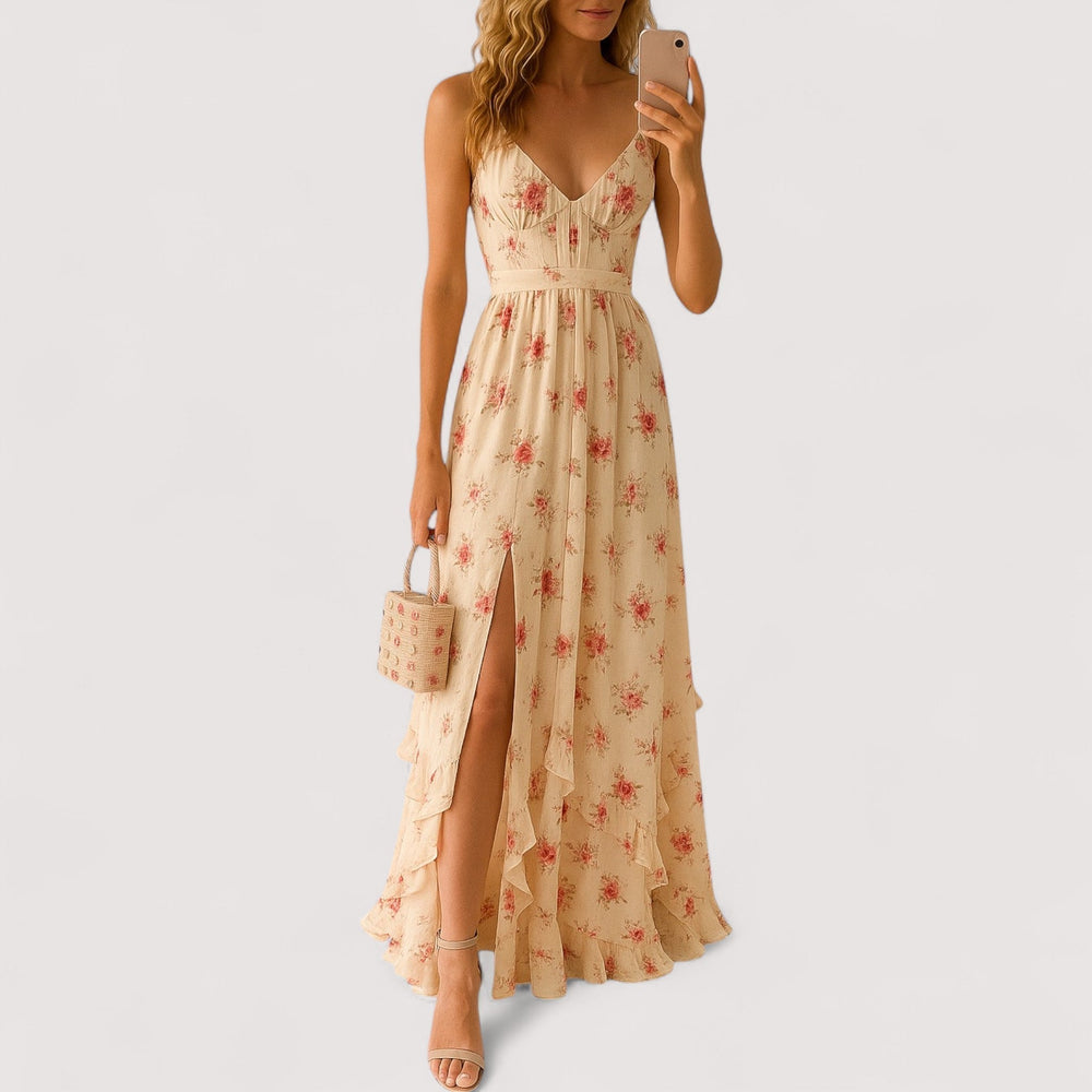 Elegantes rosa Sommerkleid für Damen, locker fallend & vielseitig, ideal für Freizeit.